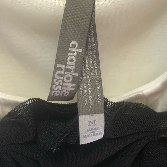 Charlotte Russe Tule Bow Tank Top - Picture 3 of 4